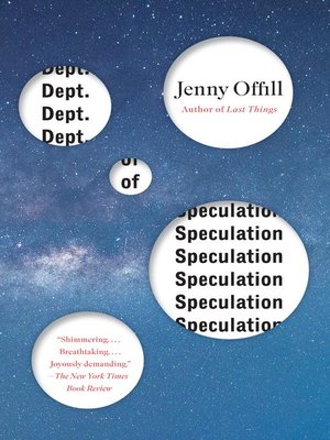 cover image of Dept. of Speculation